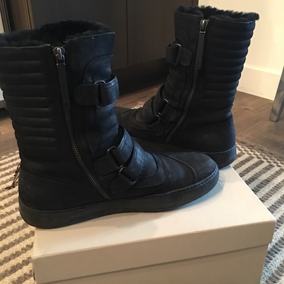 BB Velcro nubuck shearling lined men’s shoes . 42 - Picture 5 of 8